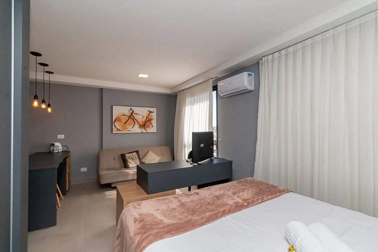 Studio Central em Andar Alto - Diárias a partir de R$ 79,90